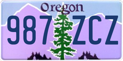 OR license plate 987ZCZ