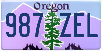 OR license plate 987ZEL