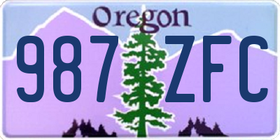 OR license plate 987ZFC