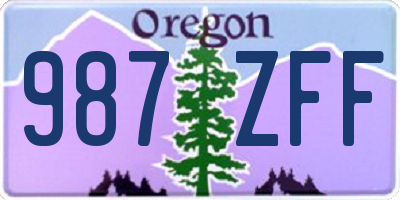 OR license plate 987ZFF