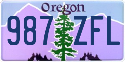 OR license plate 987ZFL