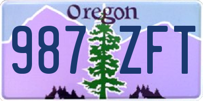 OR license plate 987ZFT