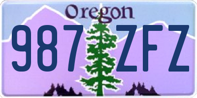 OR license plate 987ZFZ