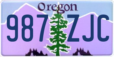 OR license plate 987ZJC