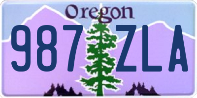 OR license plate 987ZLA