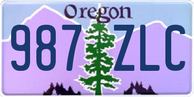 OR license plate 987ZLC