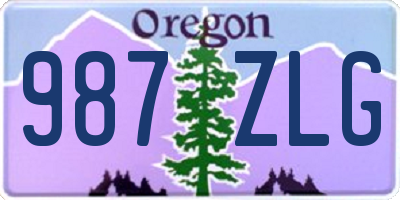 OR license plate 987ZLG