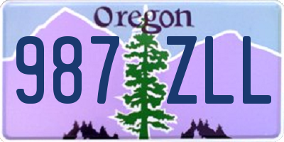 OR license plate 987ZLL