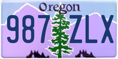 OR license plate 987ZLX