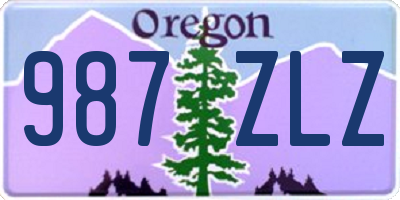 OR license plate 987ZLZ