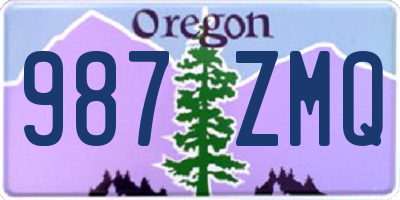 OR license plate 987ZMQ