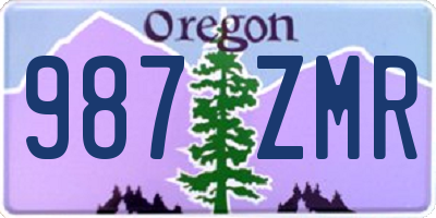 OR license plate 987ZMR