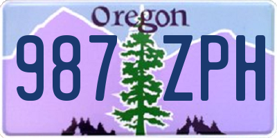 OR license plate 987ZPH