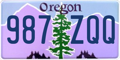 OR license plate 987ZQQ