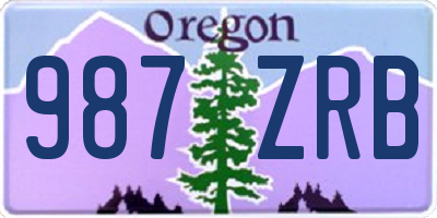 OR license plate 987ZRB