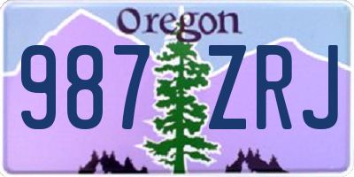 OR license plate 987ZRJ
