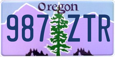 OR license plate 987ZTR