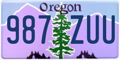 OR license plate 987ZUU