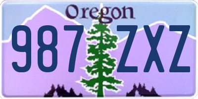 OR license plate 987ZXZ