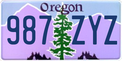 OR license plate 987ZYZ