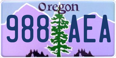 OR license plate 988AEA