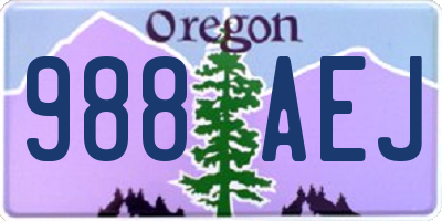 OR license plate 988AEJ