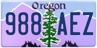OR license plate 988AEZ