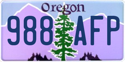 OR license plate 988AFP