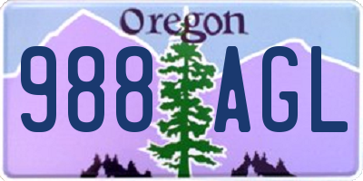 OR license plate 988AGL