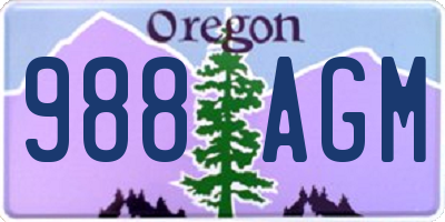 OR license plate 988AGM