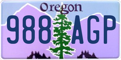 OR license plate 988AGP
