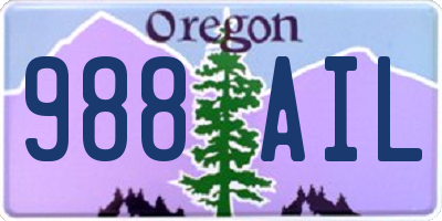 OR license plate 988AIL
