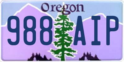 OR license plate 988AIP