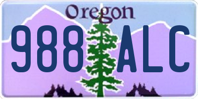 OR license plate 988ALC