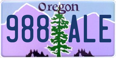OR license plate 988ALE
