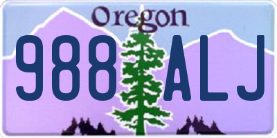 OR license plate 988ALJ