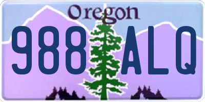 OR license plate 988ALQ