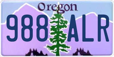 OR license plate 988ALR