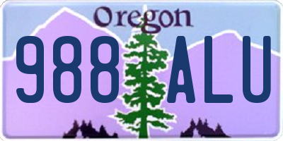 OR license plate 988ALU