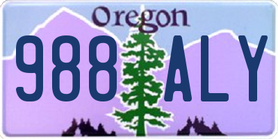 OR license plate 988ALY