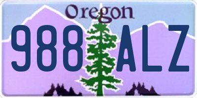 OR license plate 988ALZ