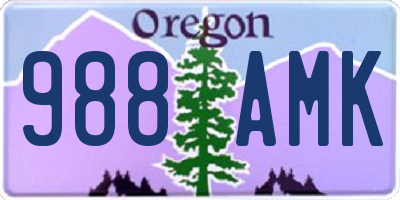 OR license plate 988AMK