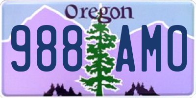 OR license plate 988AMO