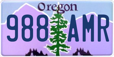 OR license plate 988AMR
