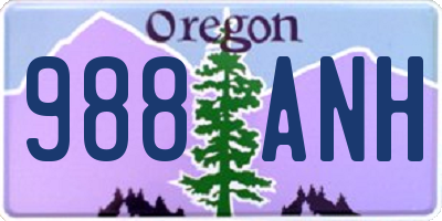 OR license plate 988ANH