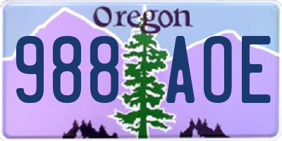 OR license plate 988AOE