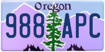 OR license plate 988APC