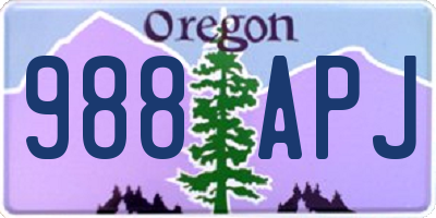OR license plate 988APJ