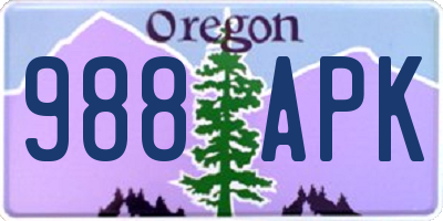 OR license plate 988APK