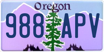 OR license plate 988APV